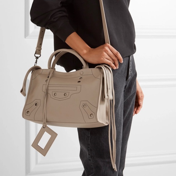 Balenciaga Blackout City AJ Shoulder Bag — Taupe - Picture 2 of 8